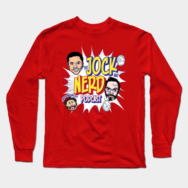 Jock and Nerd Podcast Logo Long Sleeve T-Shirt by The Jock and Nerd Podcast